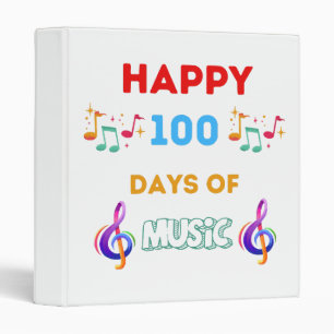 Happy 100 Days Of music Binder
