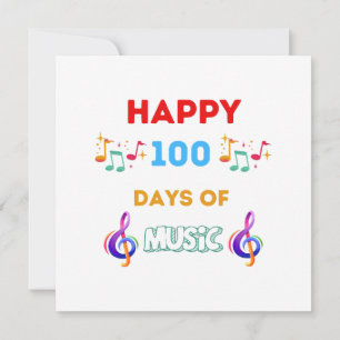 Happy 100 Days Of music Invitation