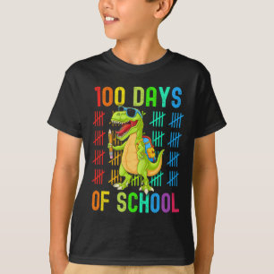 Happy 100 Days Of School 100th Day Dinosaur Dino T T-Shirt