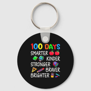 Happy 100 Days Of School 100th Day Of School Kids Keychain