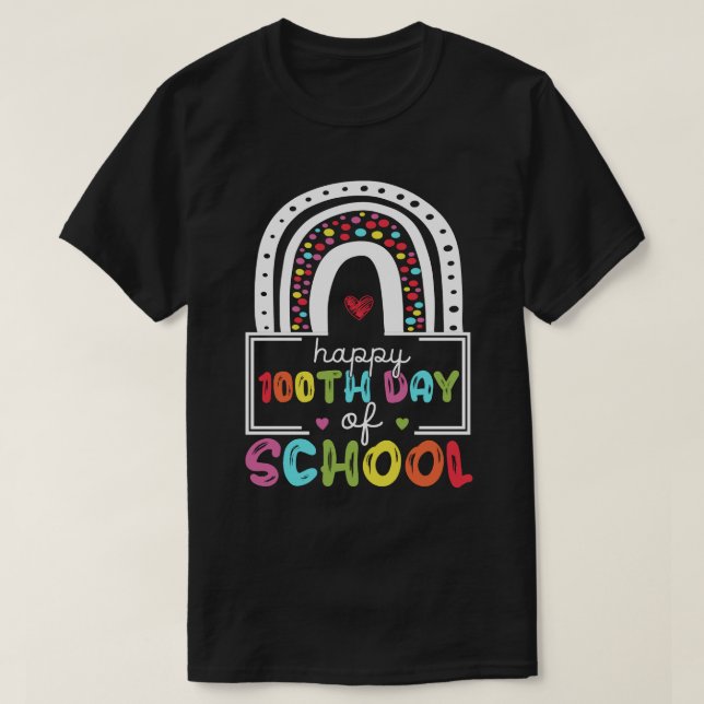 happy 100 days of school (3) T-Shirt (Design Front)