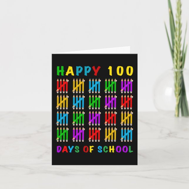 Happy 100 Days Of School  Card (Front)
