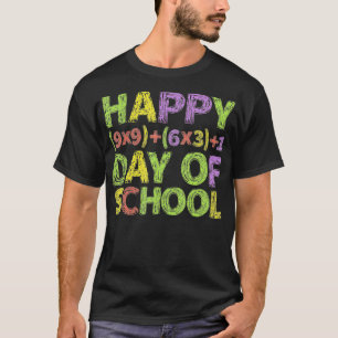 Happy 100 Days Of School Colourful Math Formula T-Shirt