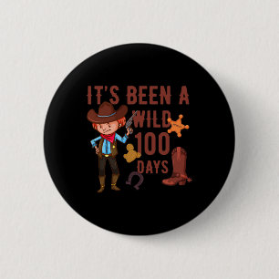 Happy 100 Days of School for Teacher Kids Western 2 Inch Round Button