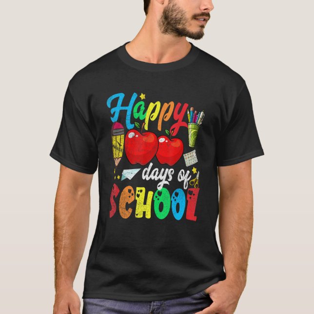 Happy 100 Days of School  for Teachers Kids Boys G T-Shirt (Front)