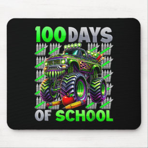 Happy 100 Days Of School Funny Monster Truck Stude Mouse Pad