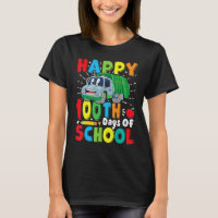 Happy 100 Days Of School Garbage Truck Boys Kids T