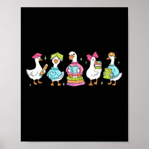 Happy 100 Days Of School Goose 100th Day Of School Poster