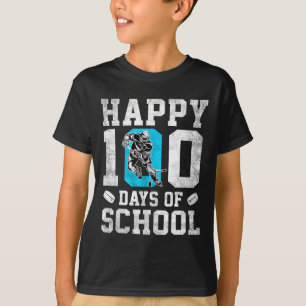 Happy 100 Days Of School Hockey Lovers Boys Girls  T-Shirt