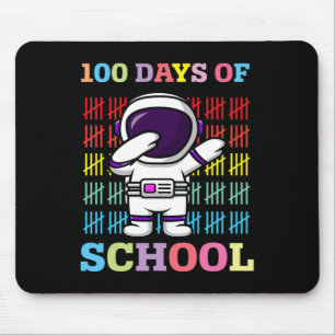 Happy 100 Days Of School Kids Dabbing Astronaut Lo Mouse Pad