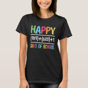 Happy 100 Days of School Math Equation 100 Days Sm T-Shirt