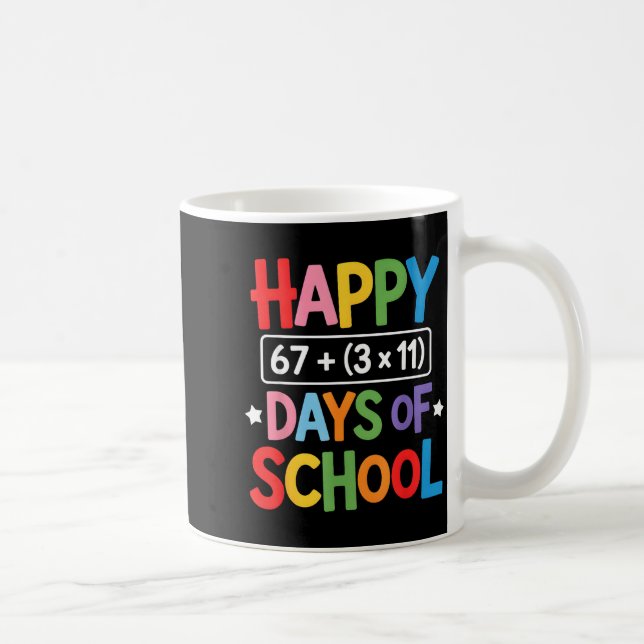 Happy 100 Days Of School Math Equation 100th Day T Coffee Mug (Right)