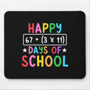 Happy 100 Days Of School Math Equation 100th Day T Mouse Pad