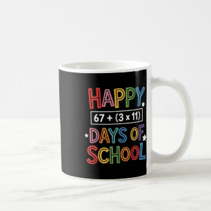 Happy 100 Days Of School Math Equation Teacher Kid Coffee Mug