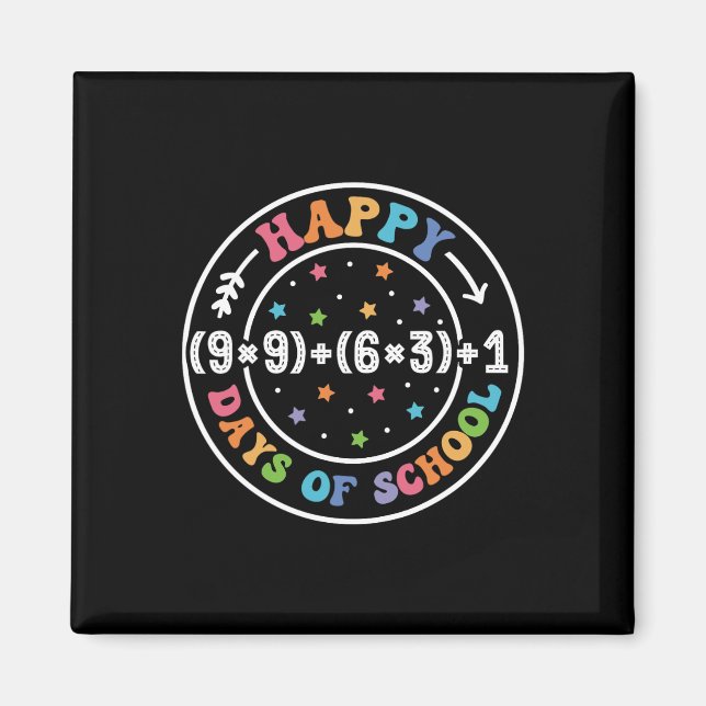 Happy 100 Days Of School Math Formula 100th Day Te Magnet (Front)