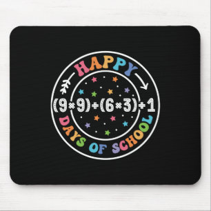 Happy 100 Days Of School Math Formula 100th Day Te Mouse Pad
