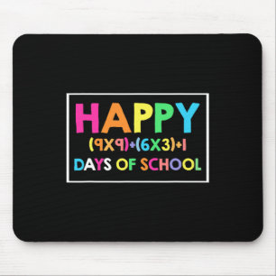 Happy 100 Days Of School Math Fun Tee For Math Lov Mouse Pad
