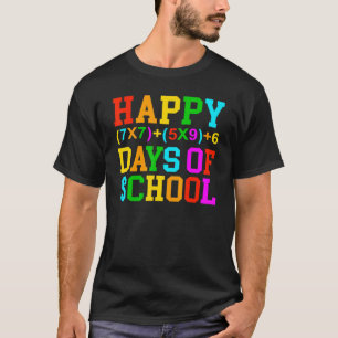 Happy 100 Days of School Math Teacher 100th Day of T-Shirt