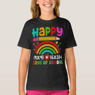 Happy 100 Days of School Rainbow Math T-Shirt