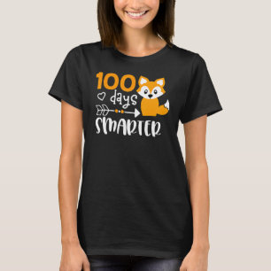 Happy 100 Days Of School Smarter Cute Fox Teacher T-Shirt