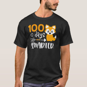 Happy 100 Days Of School Smarter Cute Fox Teacher T-Shirt