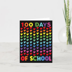 Happy 100 Days Of School Student Teachers Men Wome Card
