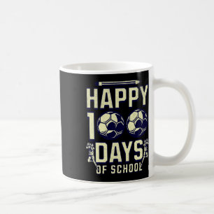 Happy 100 Days Of School Teacher 100th Day Soccer  Coffee Mug
