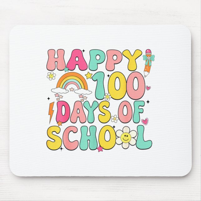 Happy 100 Days Of School Teacher Appreciation Boys Mouse Pad (Front)