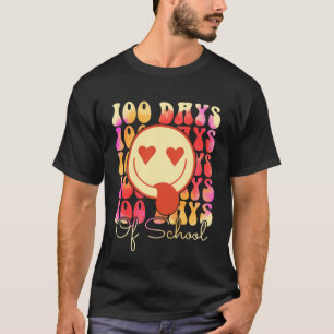 Happy 100 Days Of School Teacher Kids Happy Smilin T-Shirt