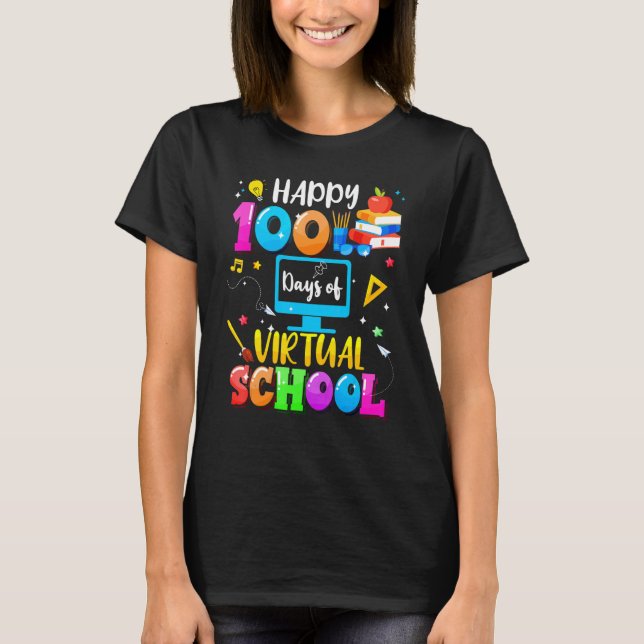 Happy 100 Days Of Virtual School Smarter Student A T-Shirt (Front)