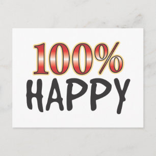 Happy 100 Percent Postcard
