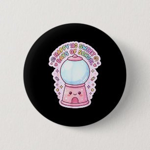 Happy 100 sweet days of school gumball machine kid 2 inch round button