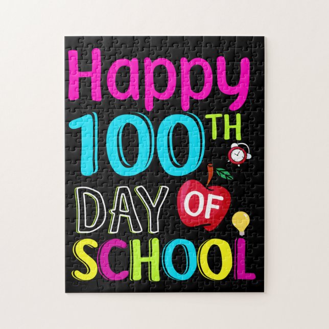 Happy-100-th-day-of-school Jigsaw Puzzle (Vertical)