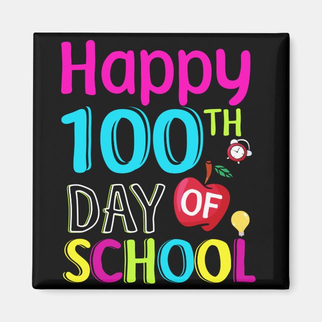 Happy-100-th-day-of-school Magnet (Front)