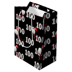 Happy 100th Birthday Balloons Medium Gift Bag