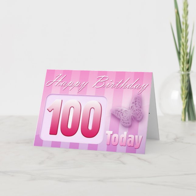 Happy 100th Birthday Grand Mother Great-Aunt Mom Card (Front)