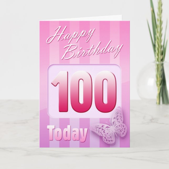 Happy 100th Birthday Grand Mother Great-Aunt Mom Card (Front)