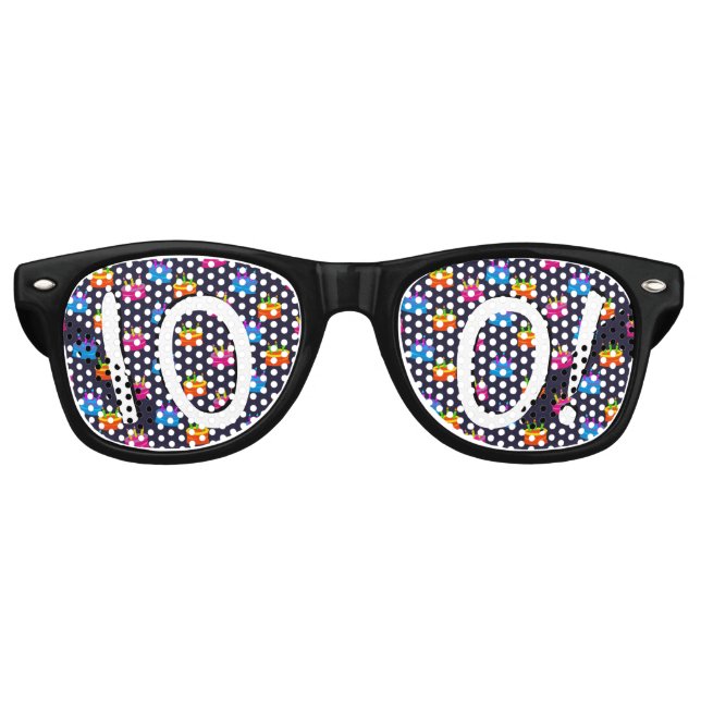 Happy 100th Birthday Retro Sunglasses (Front)