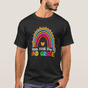 Happy 100th Day Of 2nd Grade Rainbow Second Grade  T-Shirt