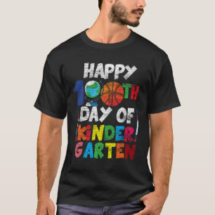 Happy 100th Day Of Kinder Garten Cute 100 Days Of  T-Shirt