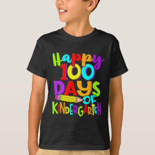 Happy 100th Day Of Kindergarten 100 Days Of School T-Shirt