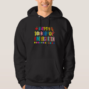 Happy 100th Day of Kindergarten Cute Student Teach Hoodie
