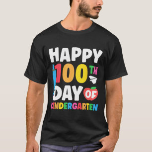 Happy 100th Day Of Kindergarten Kids 100 Days Of S T-Shirt
