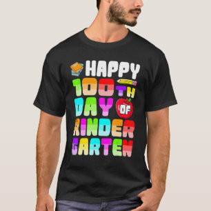 Happy 100th Day Of Kindergarten Shirts, Kinder Sch T-Shirt