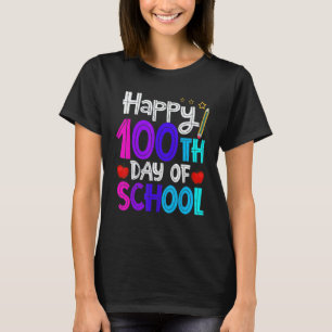 Happy 100th Day Of Kindergarten Teacher Student 2 T-Shirt