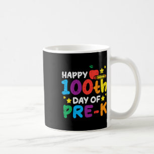 Happy 100th Day Of Pre K Apple 100 Days School Tea Coffee Mug