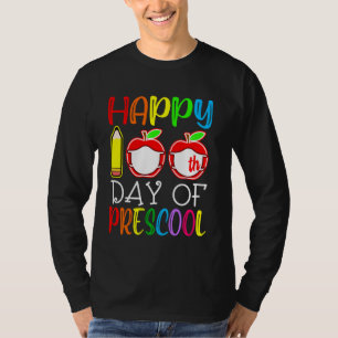 Happy 100th Day Of Preschool Virtual Teacher Stude T-Shirt