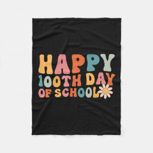 Happy 100th Day Of School 100 Days Brighter Girls Fleece Blanket