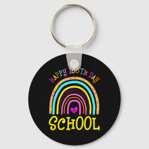 Happy 100th Day Of School 100 Days Brighter Girls Keychain