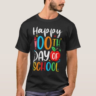 Happy 100th Day of School 100 Days Crayon_1 T-Shirt